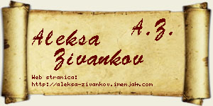 Aleksa Živankov vizit kartica